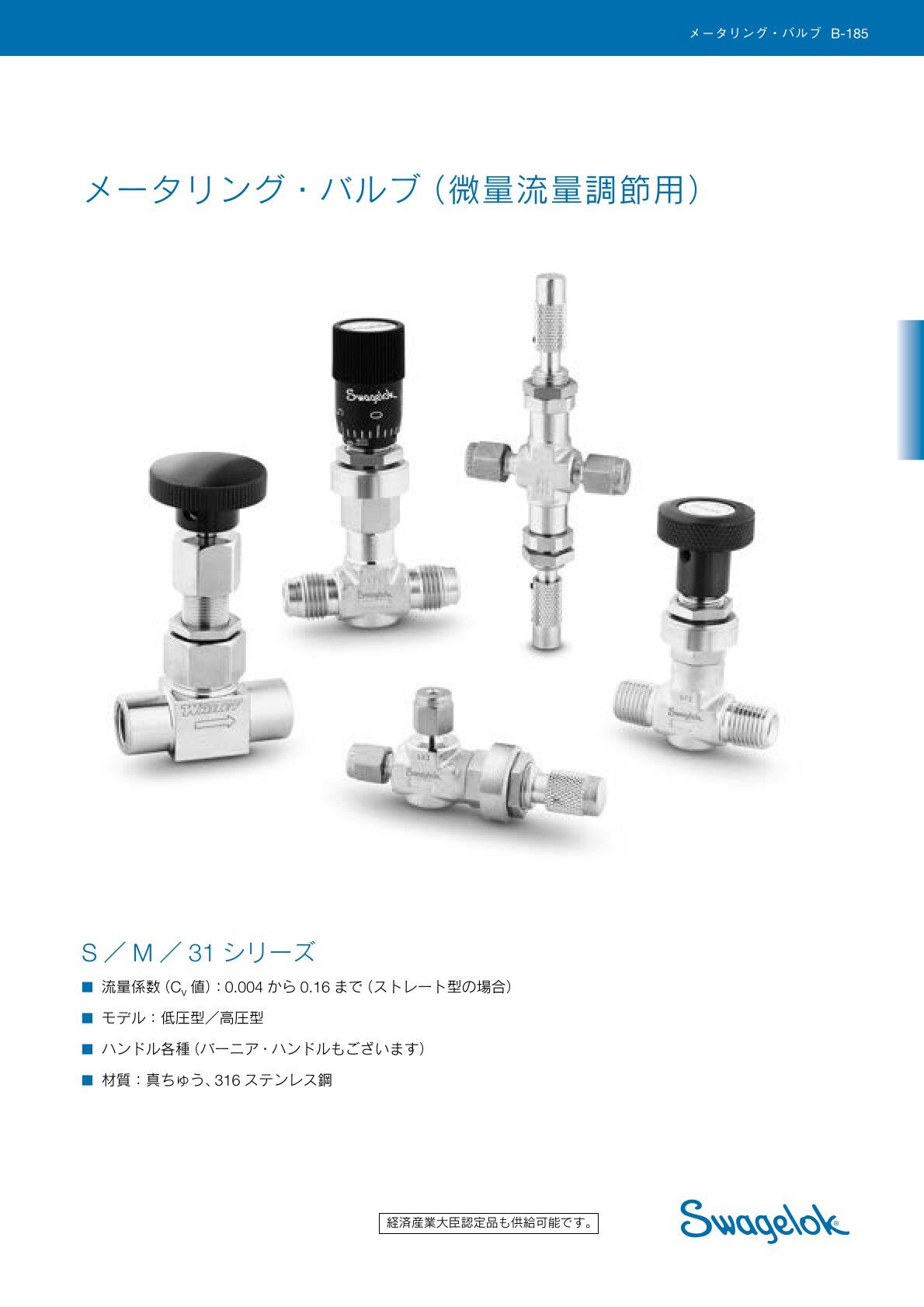 メータリング・バルブ(微量流量調節用) SML31シリーズ