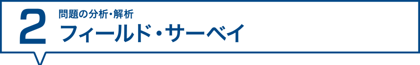 2、問題の分析・解析　フィールド・サーベイ