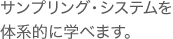 サンプリング・システムを体系的に学べます。